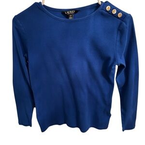 Lauren Ralph Lauren Navy Long Sleeve Shirt